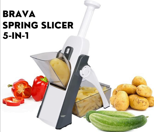 Manual Vegetable and Fruit Cutter and Slicer Multifunctional Mandoline Slicer Brava spring slicer Pump n Slice Dicer & Slicer